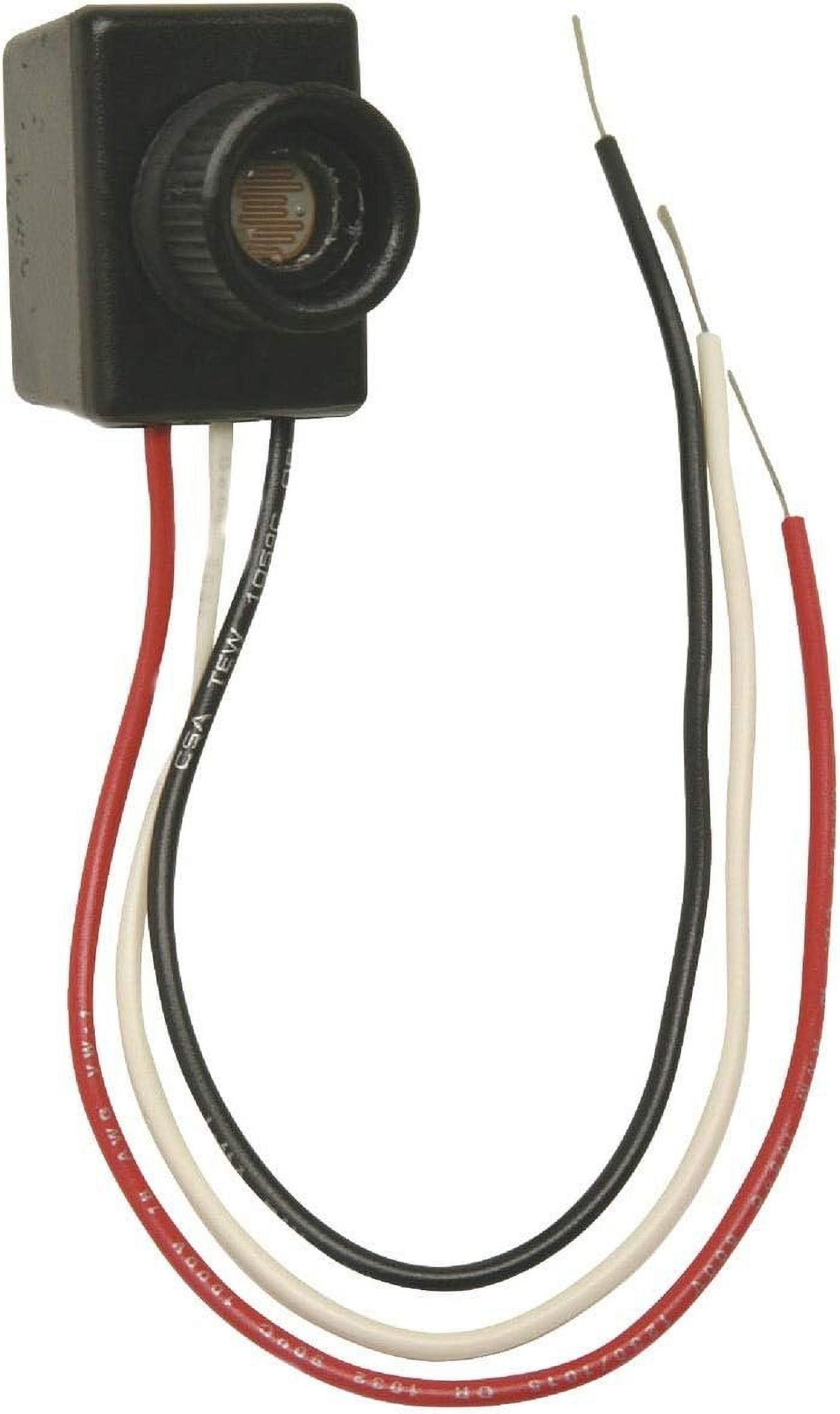 Black Photocell Lamp Post Control with Wires