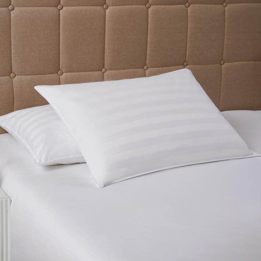 Ultra-Thin White Down Pillow for Stomach Sleepers