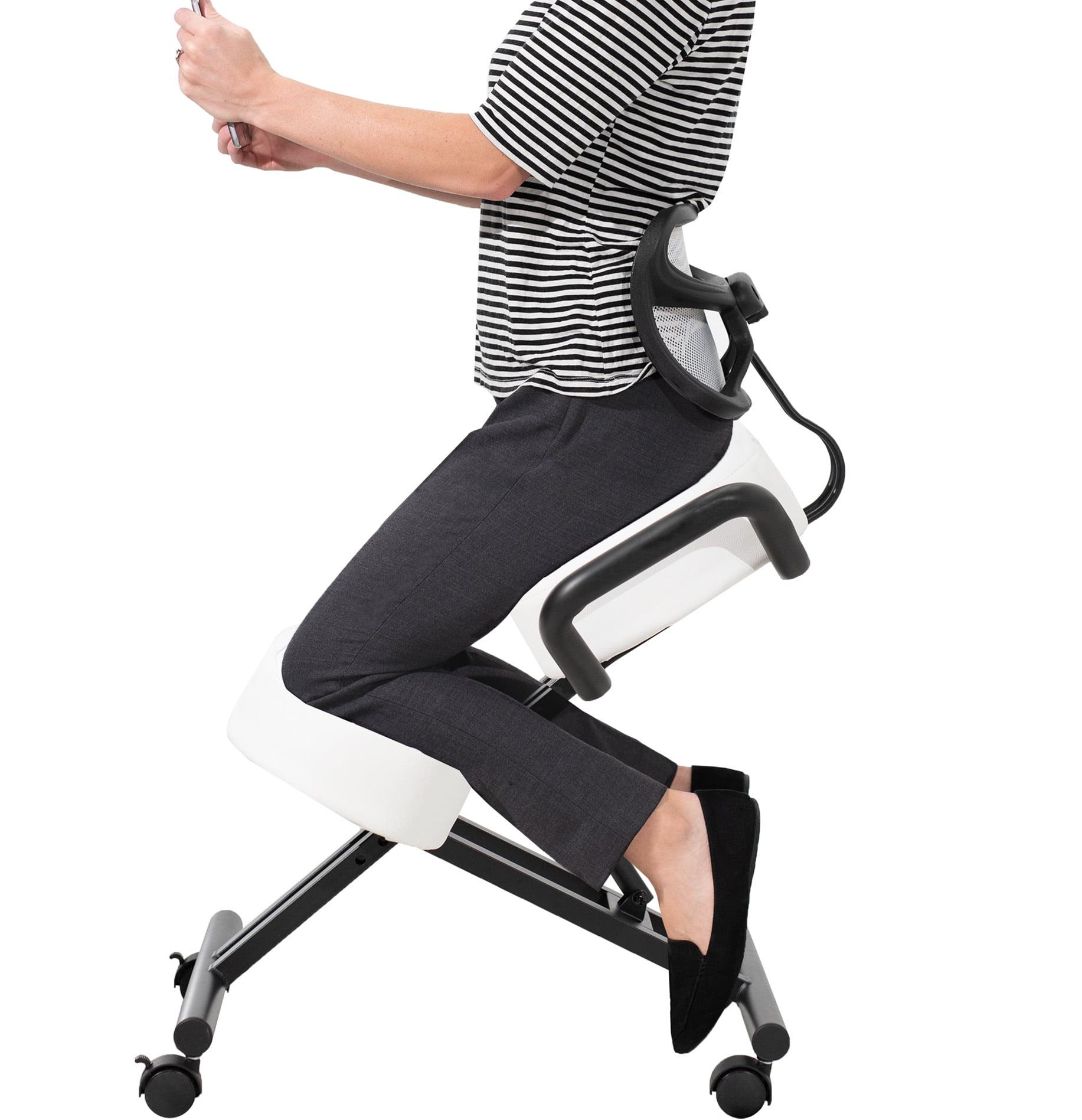 Adjustable Gray Mesh Back Ergonomic Kneeling Office Chair