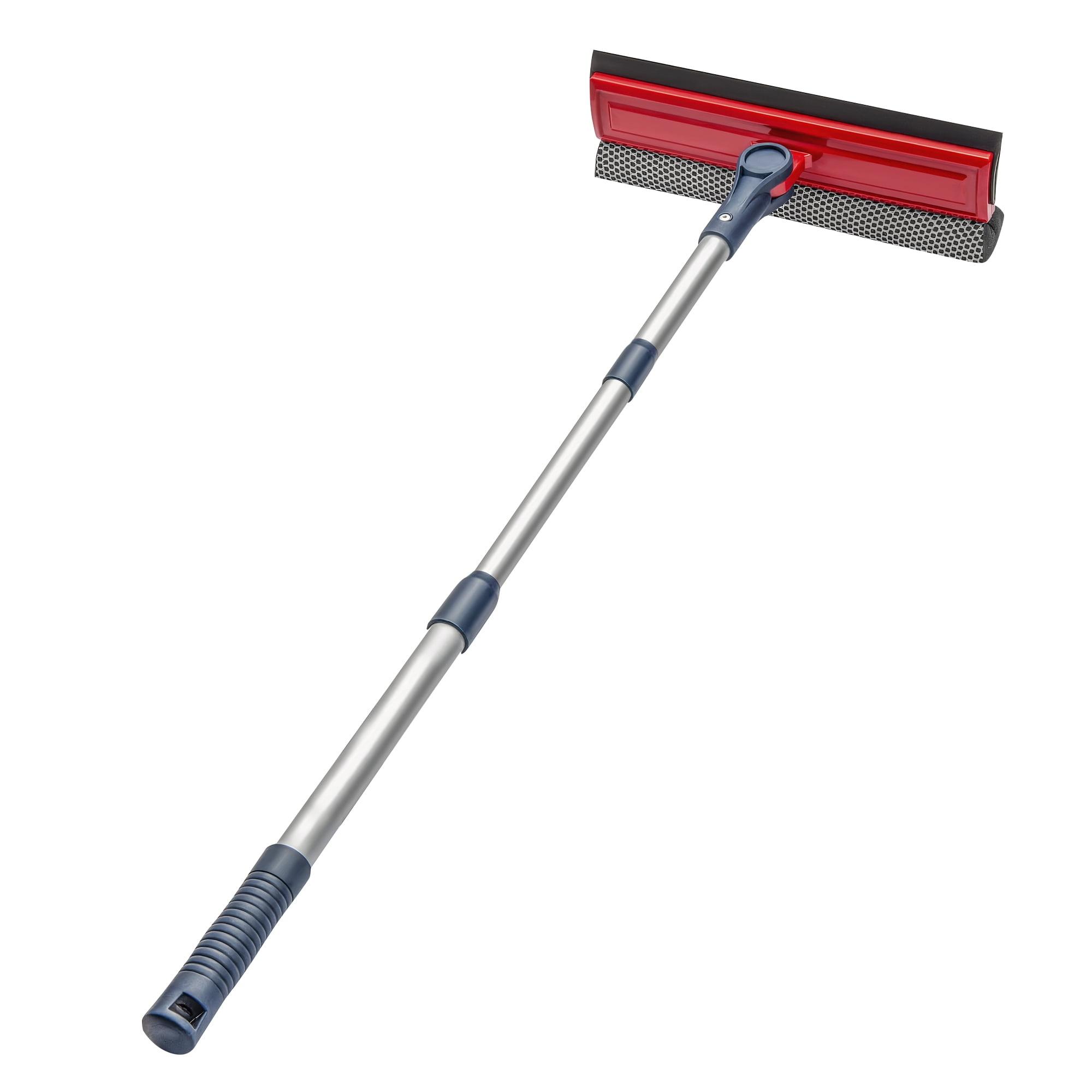 Professional Window Squeegee with Telescopic Extension Pole and Sponge