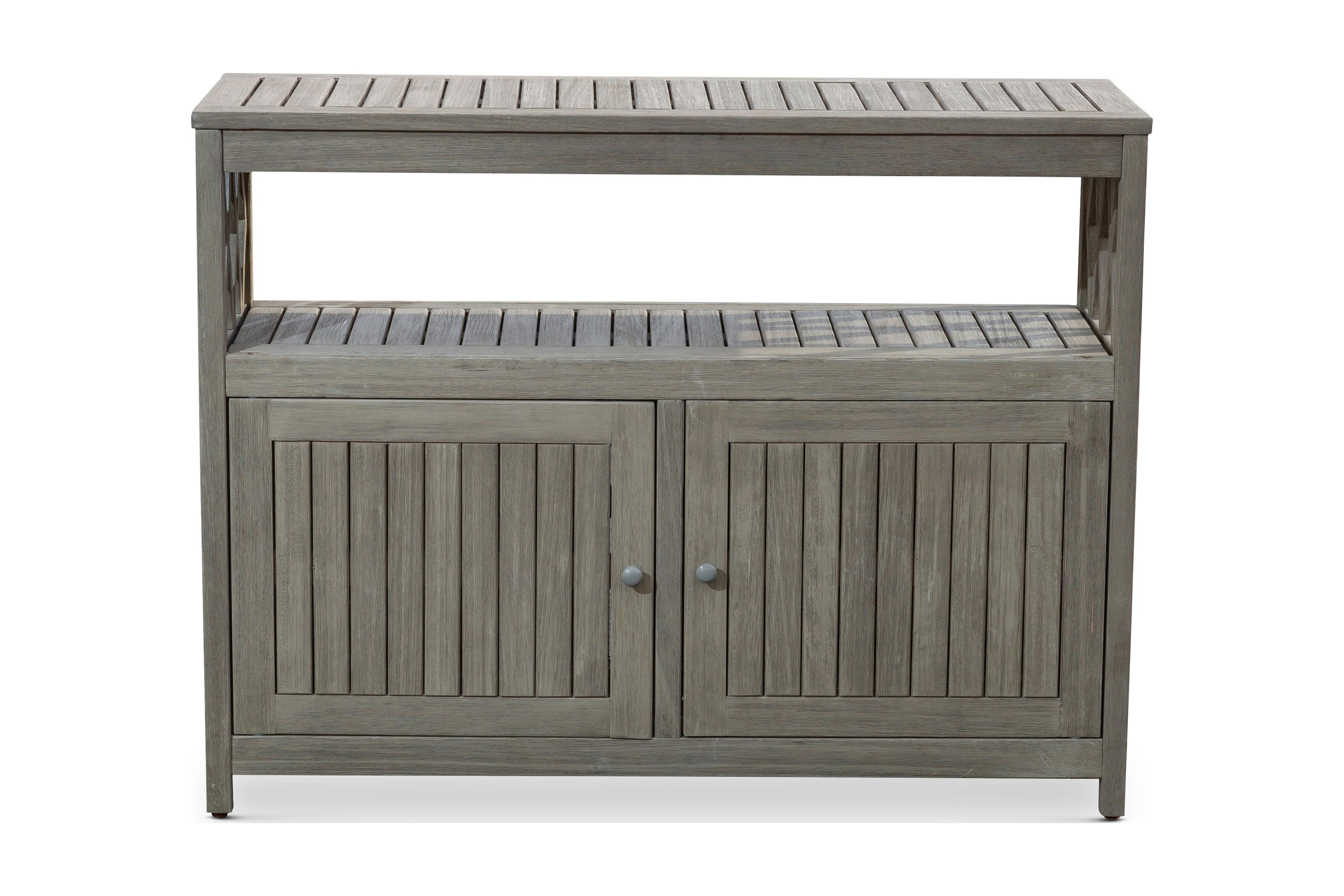 Eucalyptus Driftwood Grey Modern Sideboard with 2 Doors