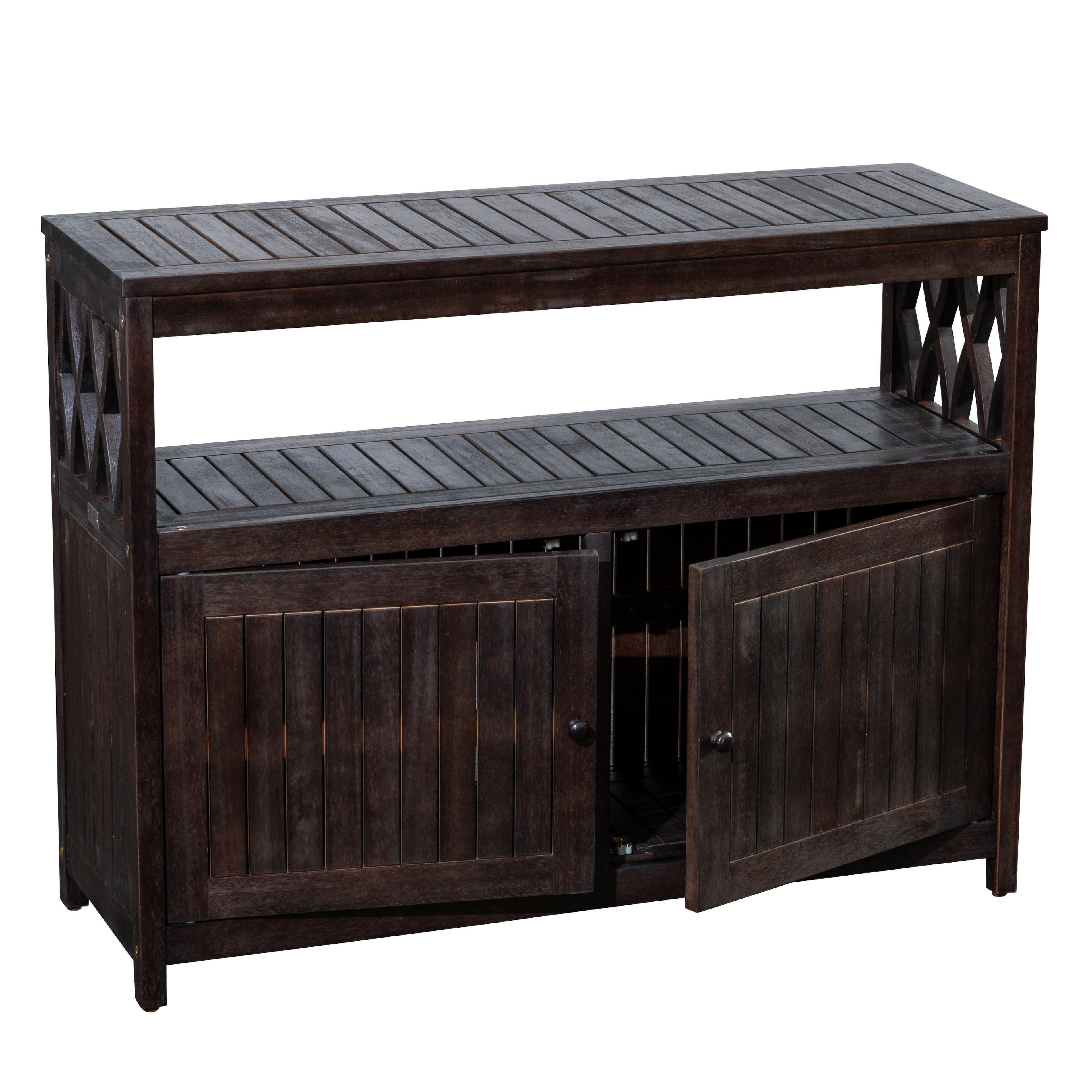 DTY Outdoor Living Longs Peak Eucalyptus Sideboard, Espresso