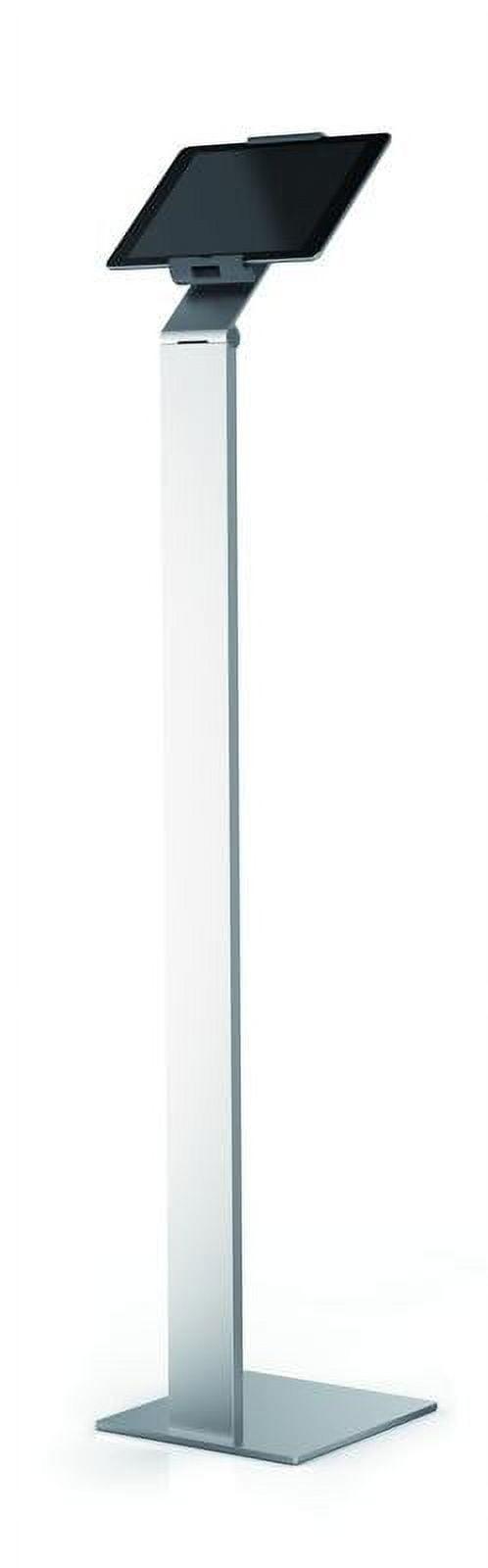 DURABLE Tablet Floor Stand 47.5 Inches Tall (for Tablets 7-13 Inches, 360 Degree Rotation with Anti-Theft Device) Silver/Charcoal (893223)