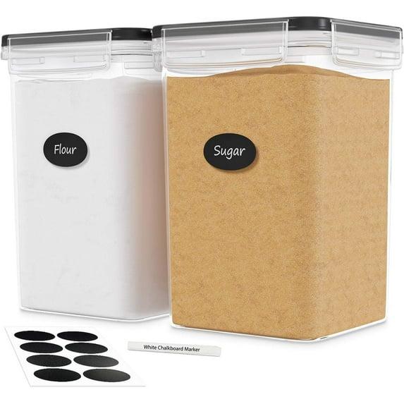 DWËLLZA KITCHEN Food Storage Container Including Labels and a Marker (Set of 2)