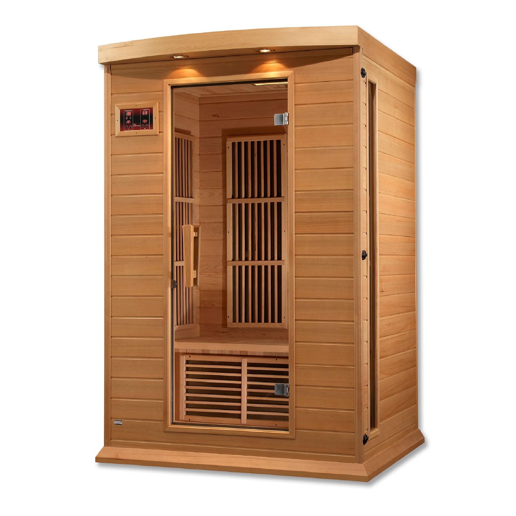 Dynamic Infrared Maxxus 2 - Person Bluetooth Compatible FAR Infrared Sauna in Hemlock