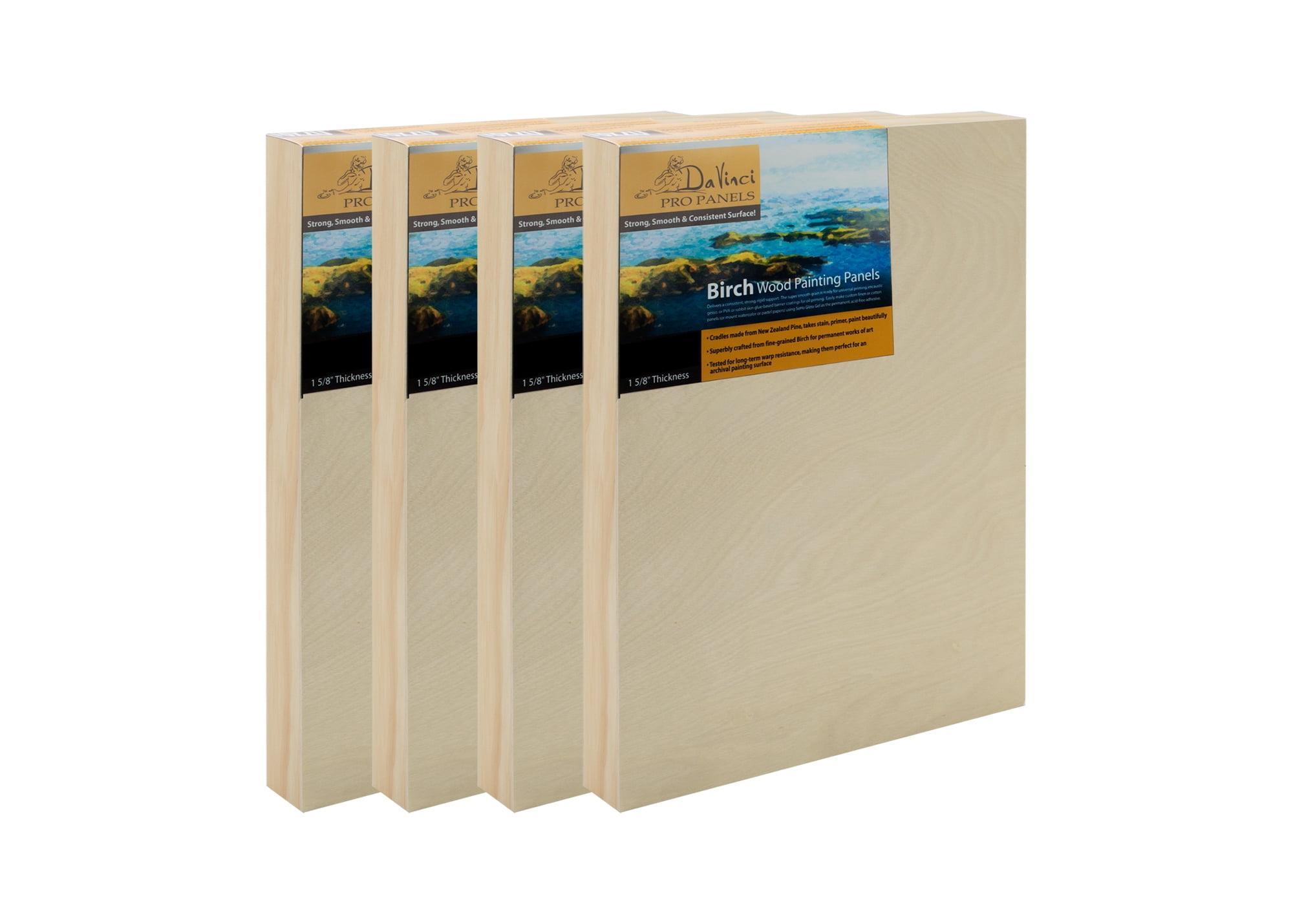 Da Vinci Pro Birch Wood Painting 1-5/8" Panel  18x18" - 4 Pack