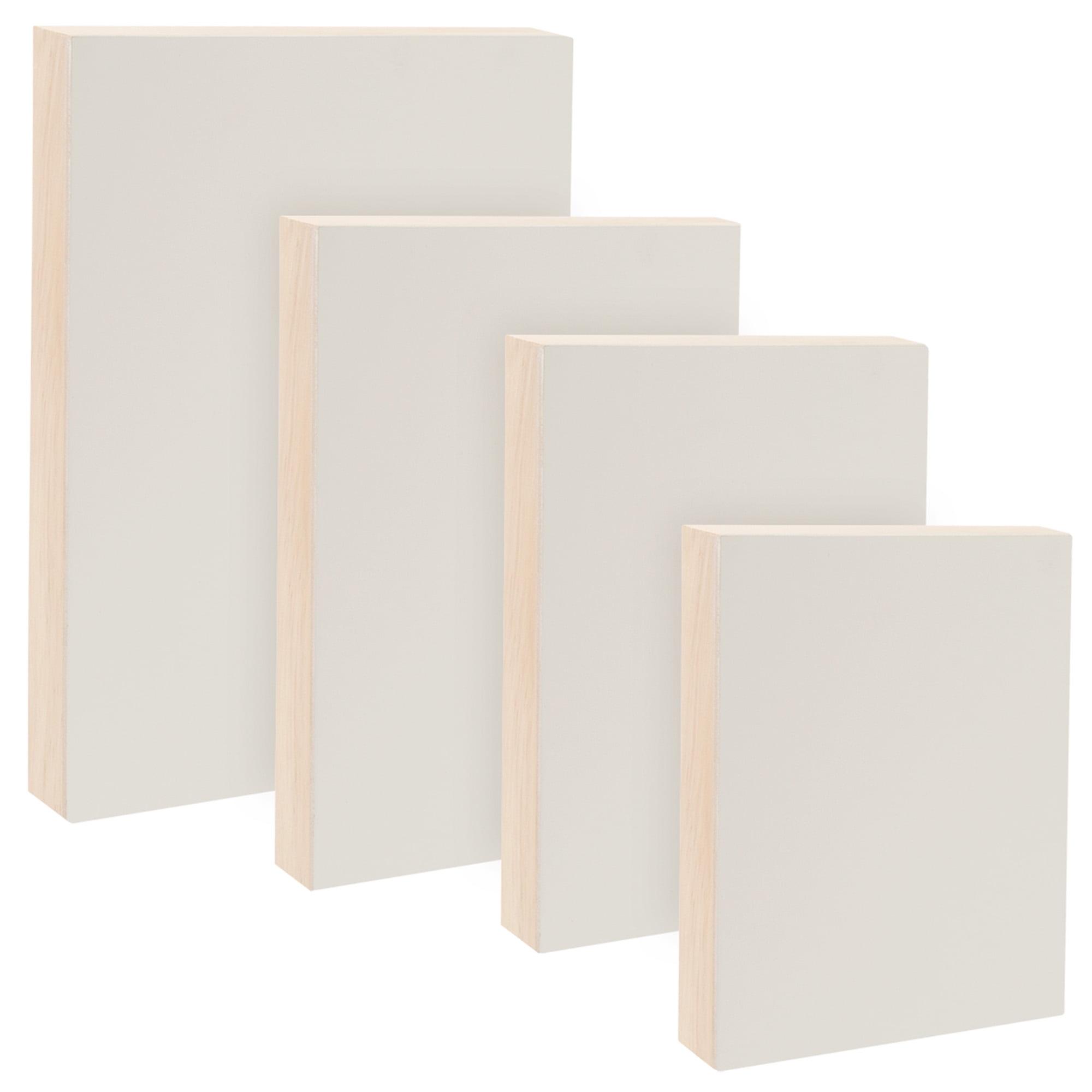 Da Vinci Pro Ultra Smooth Gesso Wood Panel Bundle - White Acrylic Polymer Gesso Panels for Artists, Painting, Oils, Acrylics, & More! - 3/4" Small
