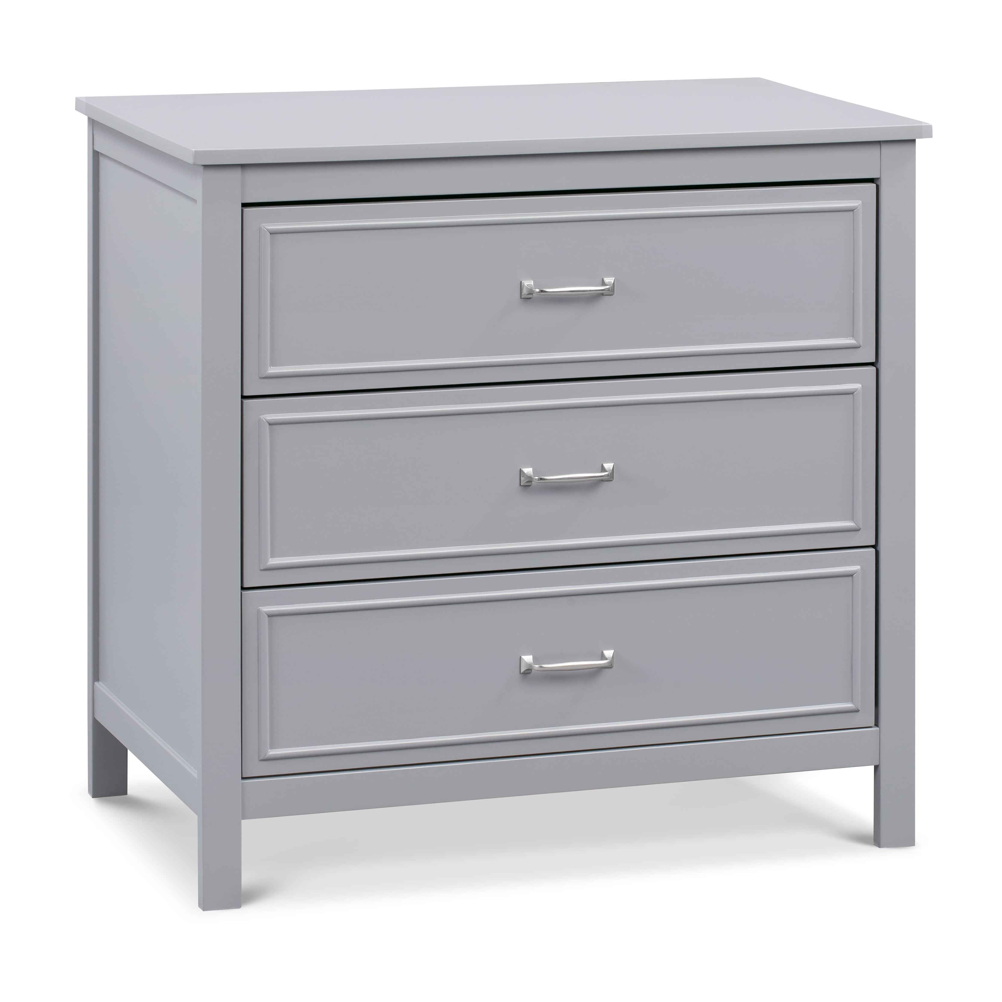 Charlie Classic 3-Drawer Nursery Dresser in Sleek Gray