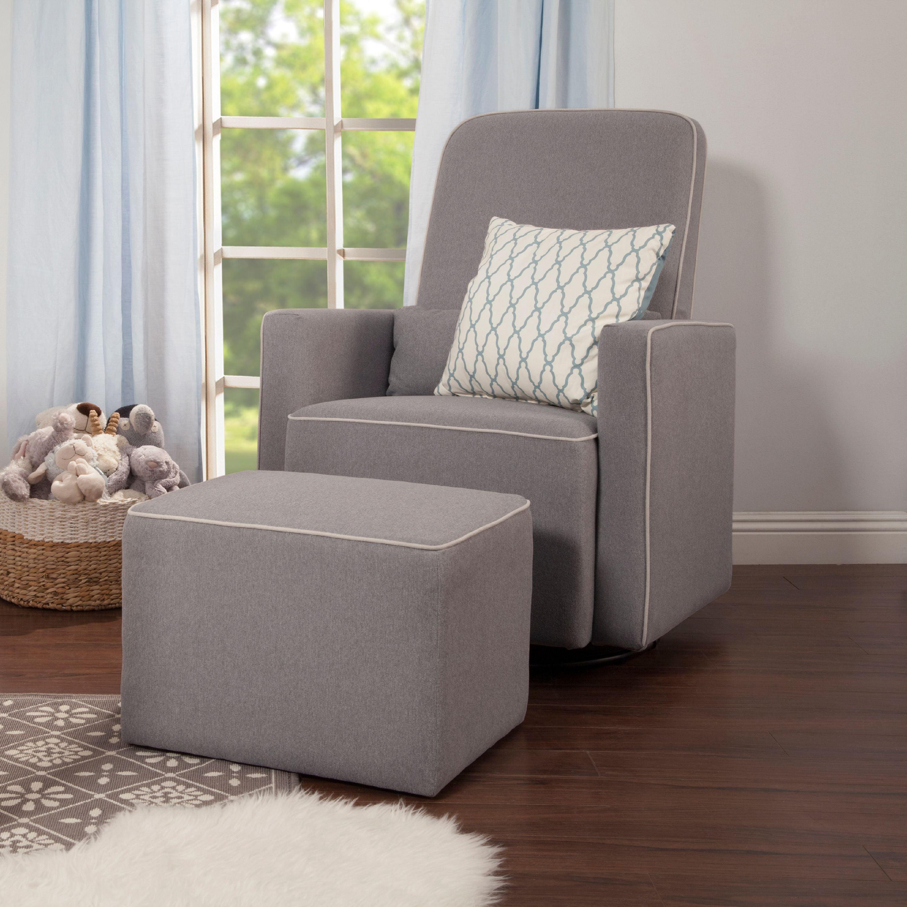 Olive Swivel Glider with Ottoman