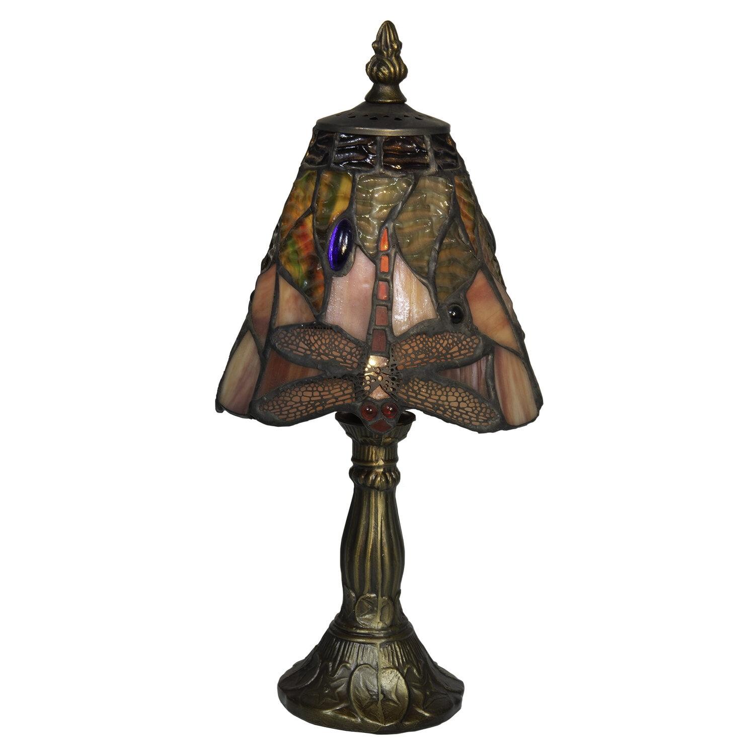 Dacia Dragonfly Multicolor Stained Glass Accent Lamp