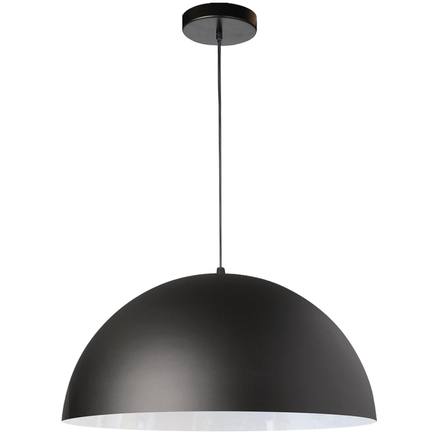 Matte Black Dome Shade Pendant Light