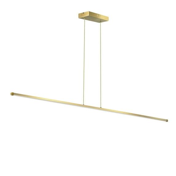 Dainolite  30W Array Horizontal Pendant, Aged Brass with White Acrylic Diffuser
