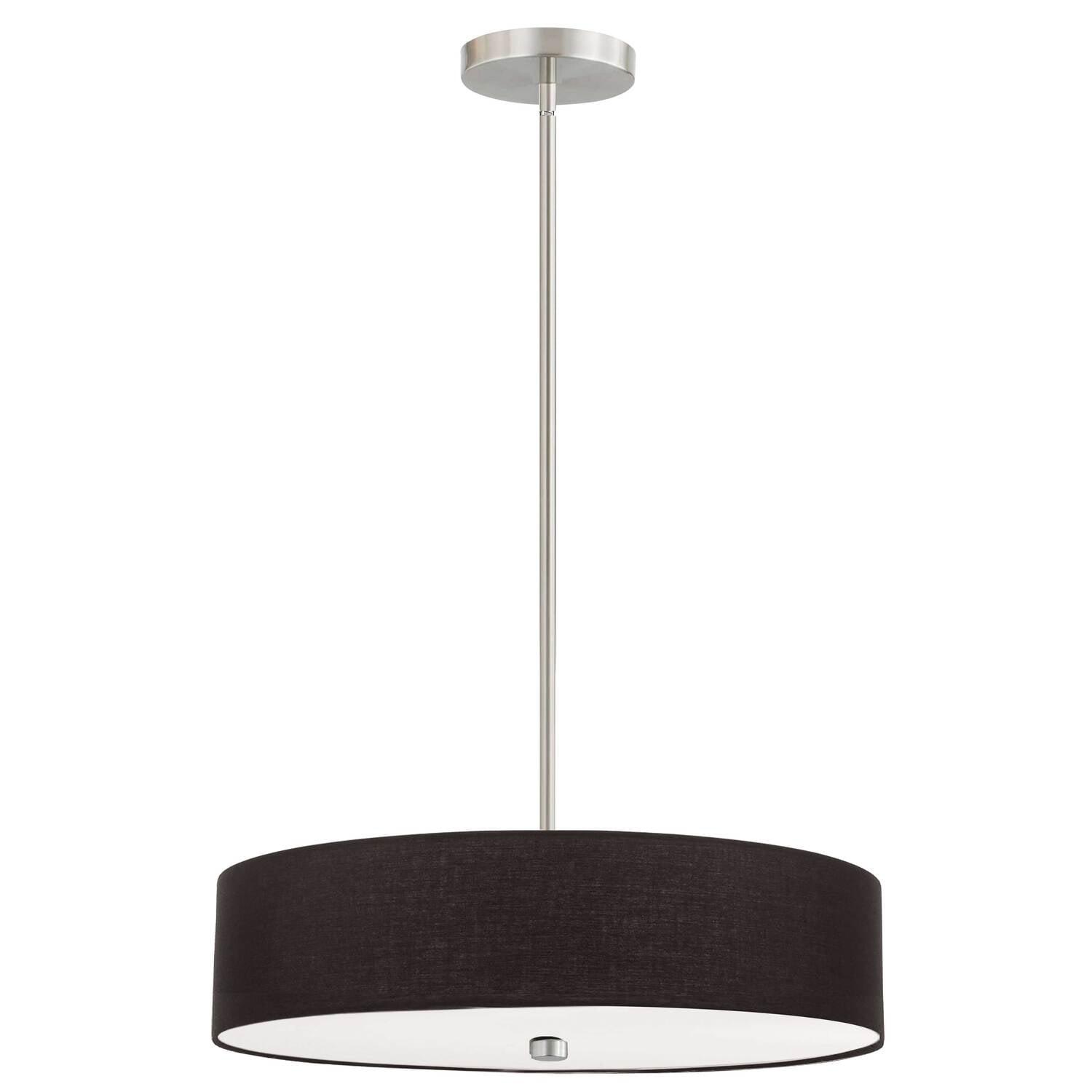 Dainolite 4LT Incandescent Pendant SC w/ Black Shade
