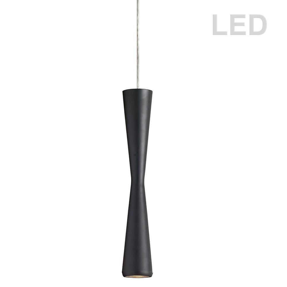 Matte Black Glass LED Indoor/Outdoor Pendant Light