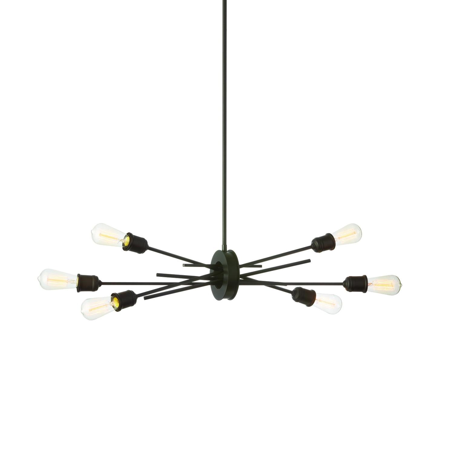 Nebraska 32'' Aged Brass 6-Light Sputnik Pendant