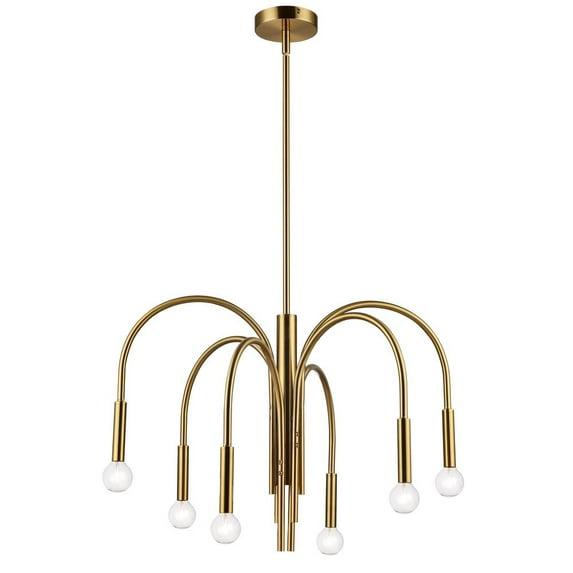 Dainolite Callway 6 - Light Chandelier in  Aged Brass