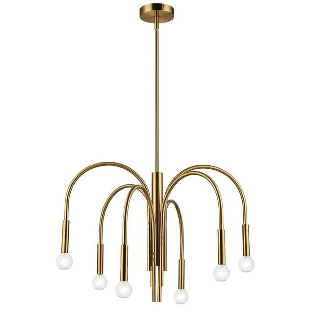 Dainolite Callway 6 - Light Chandelier in  Aged Brass