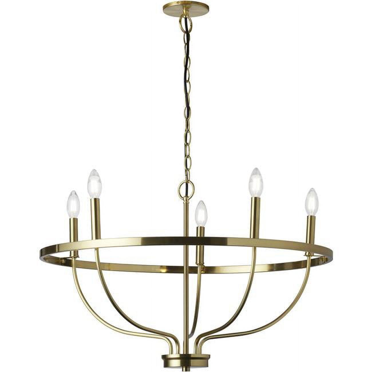 Cesar 29'' Black Transitional 5-Light Candlestick Chandelier