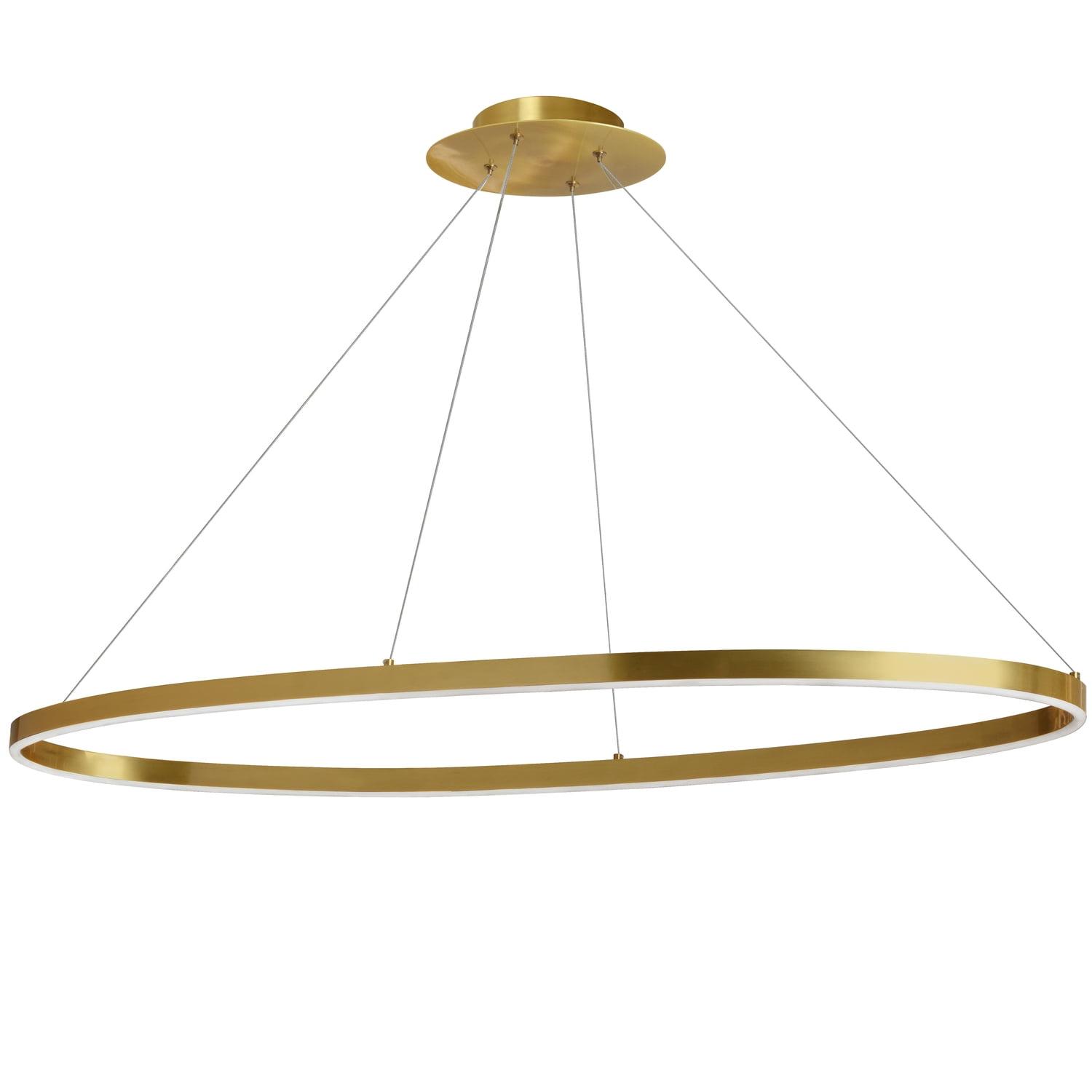 CIR-4463C-AGB-Dainolite-Circulo - 63W 1 LED Pendant In Modern Style-1.5 Inches Tall and 44 Inches Wide-Aged Brass Finish