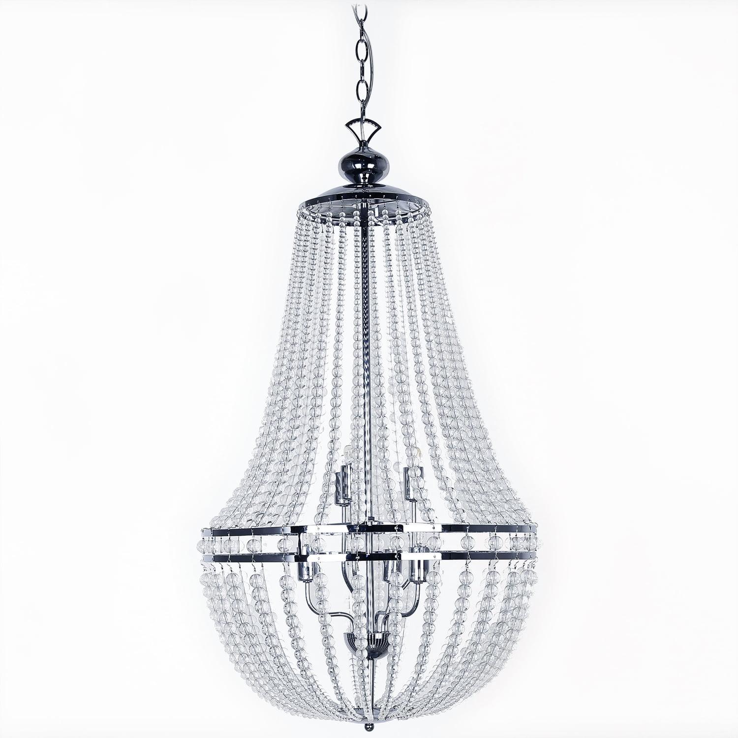 Dainolite - Dawson - Six Light Chandelier-Polished Chrome Finish    -Traditional