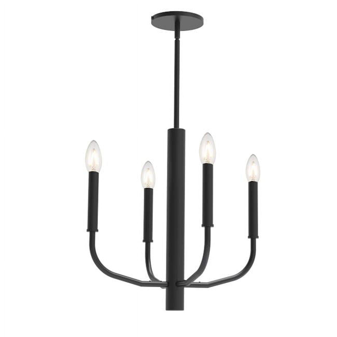 Eleanor Transitional 4-Light Black Candlestick Chandelier