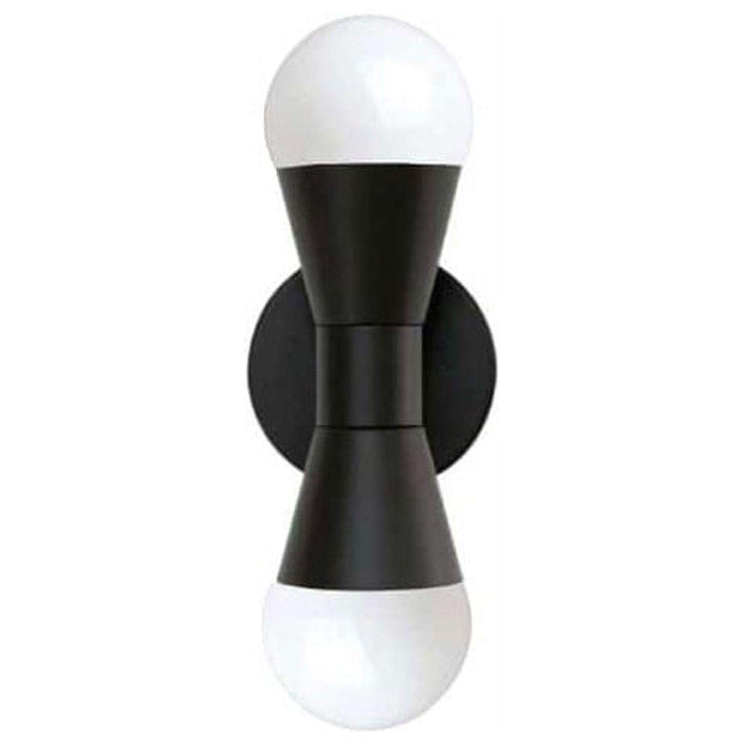 Dainolite - Fortuna - 2 Light Wall Sconce-Matte Black Finish-Matte Black