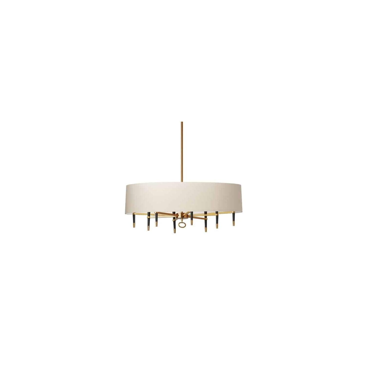 Dainolite - Langford - 8 Light Pendant with Drum Shade-Vintage Bronze