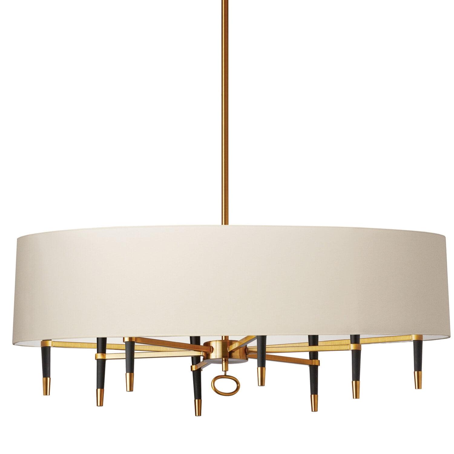 Dainolite - Langford - 8 Light Pendant with Drum Shade-Vintage Bronze
