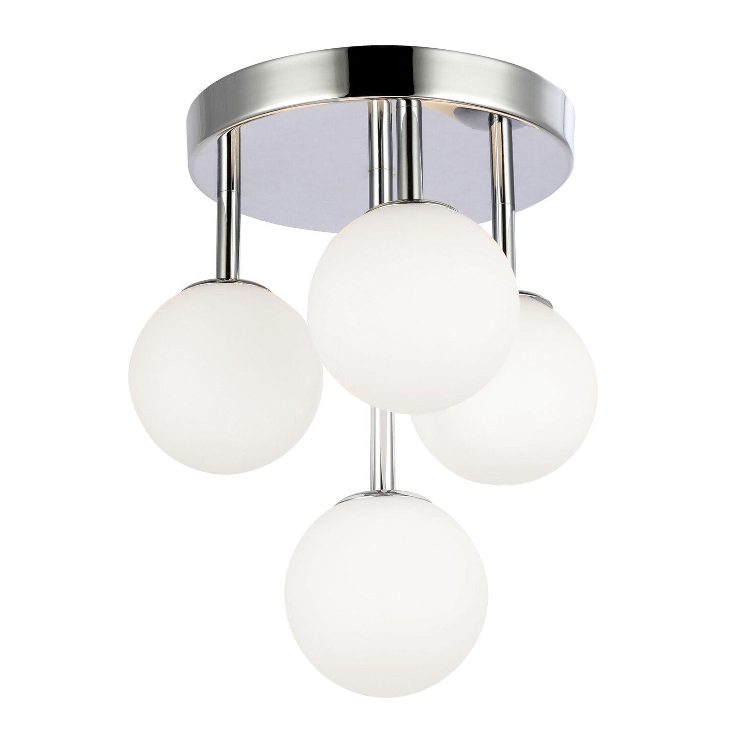 Dainolite - Megallan - Four Light Flush Mount-Polished Chrome Finish