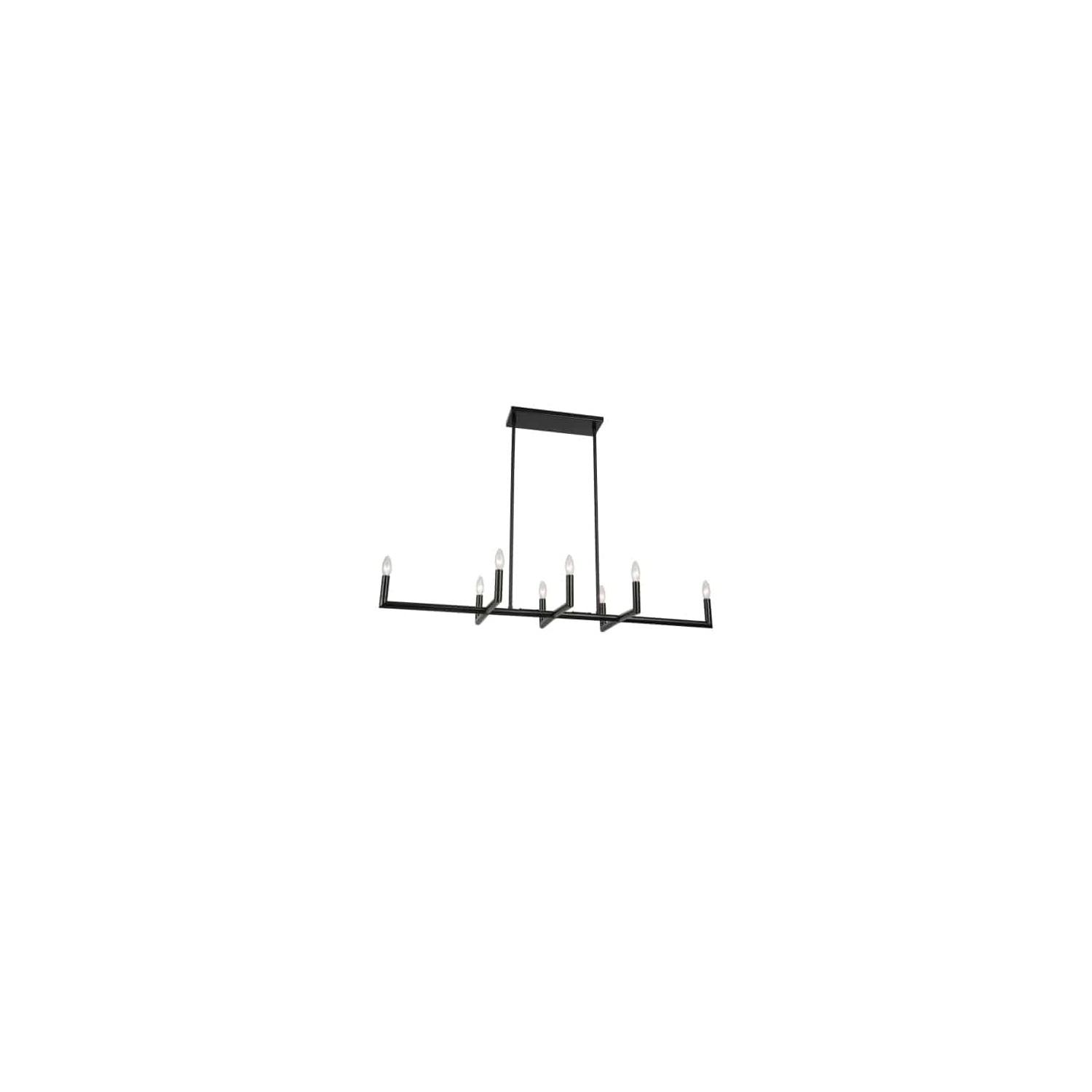 Dainolite  Nora 8 Light Contemporary Matte Black Luxury Lantern Chandelier