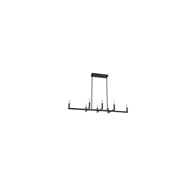Dainolite  Nora 8 Light Contemporary Matte Black Luxury Lantern Chandelier