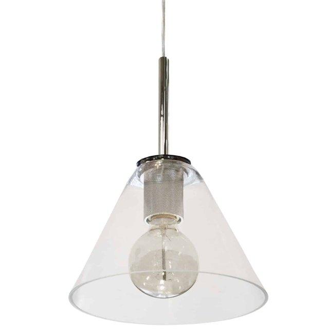 Dainolite - Roswell - 1 Light Pendant with Clear Glass-Polished Chrome Finish