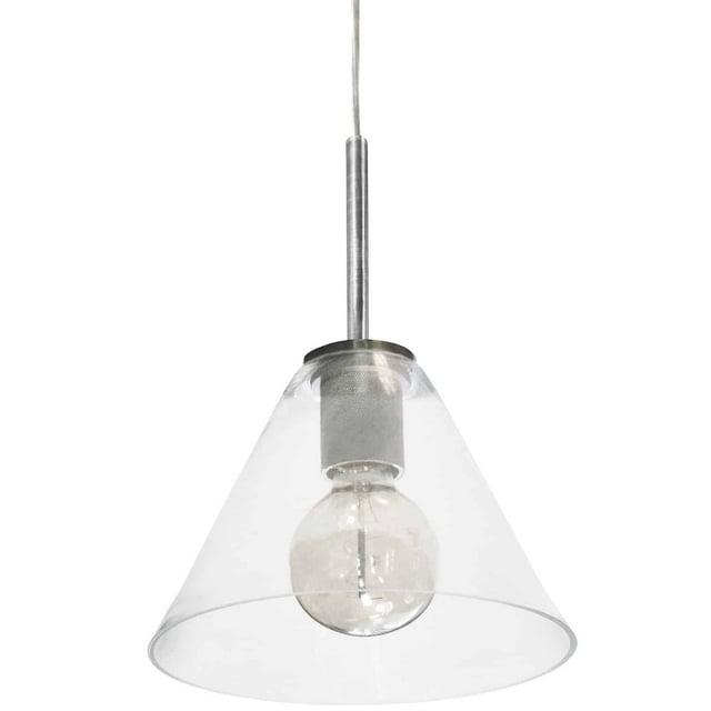 Dainolite - Roswell - 1 Light Pendant with Clear Glass-Satin Chrome Finish