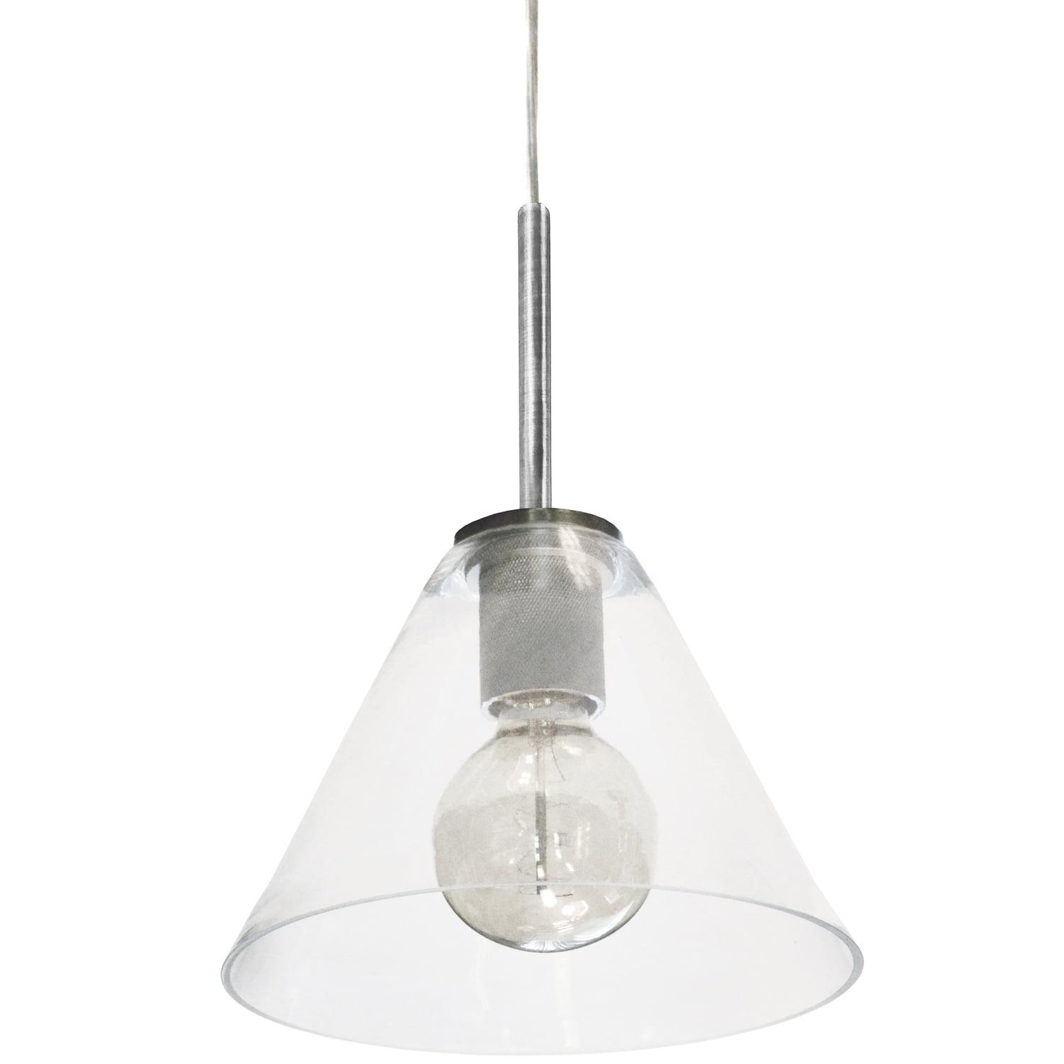 Roswell Clear Glass Chrome Pendant Light