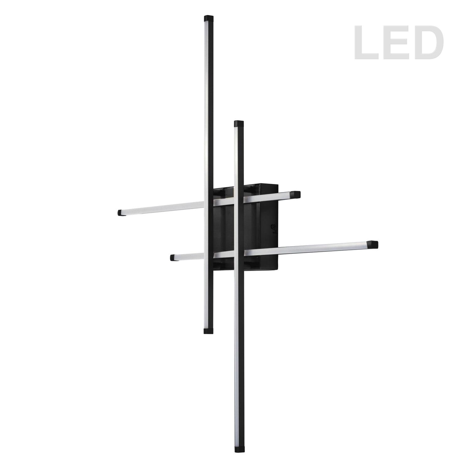 Matte Black 32.5'' Modern LED Ceiling Flush Mount for Indoor/Outdoor