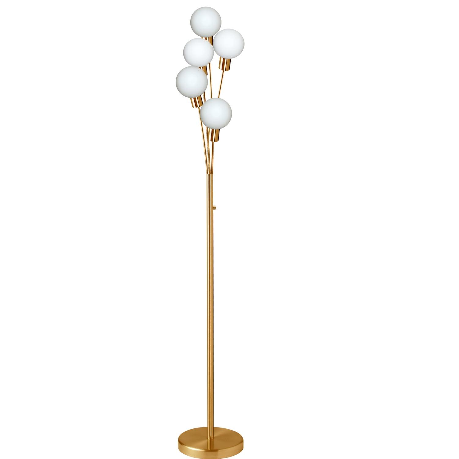 Budding Branch Aged Brass Multi-Head Floor Lamp for Nursery