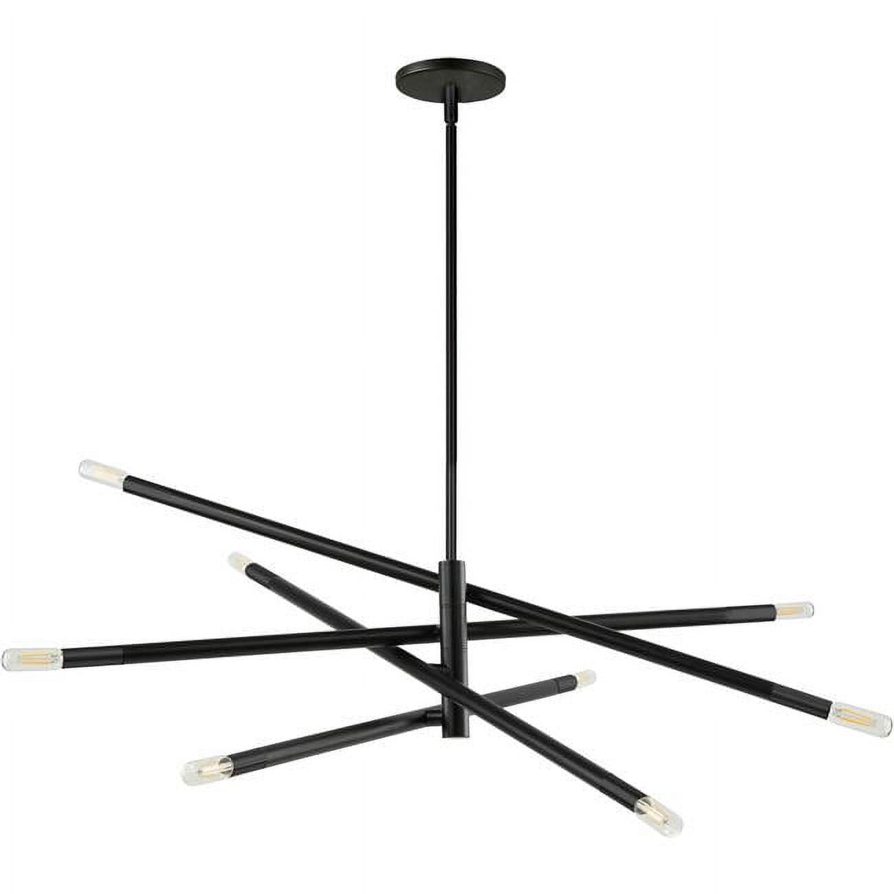 Dainolite WAN-548P-MB 50 in. Wand 8 Light Incandescent Pendant Ceiling Light, Matte Black