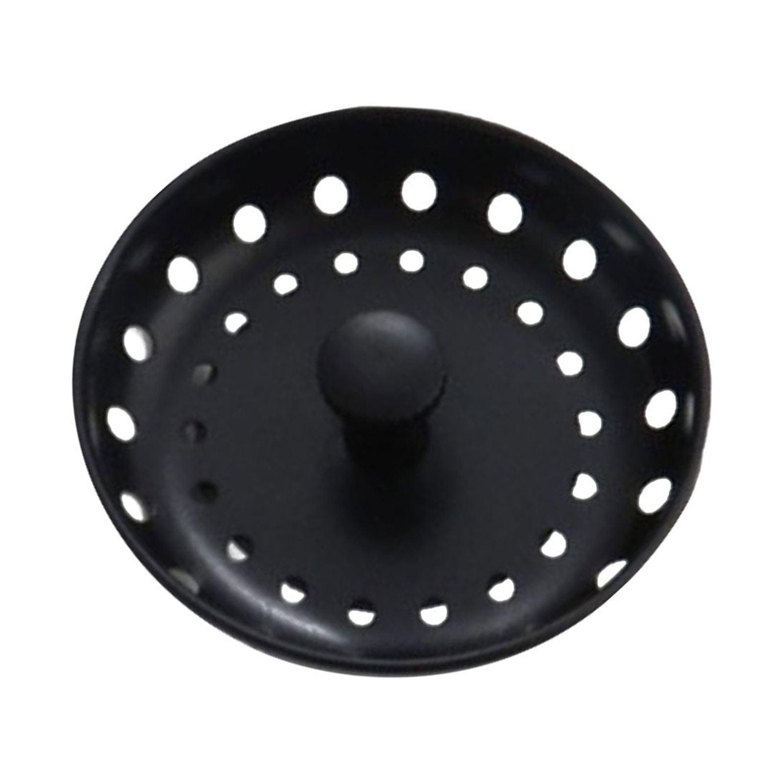 Daiosportswear Sink Strainer Kitchen Drain Household Black Stainless Steel Sink Filter Basket Sink Plug Vegetable Basin Water Blocking Accessories