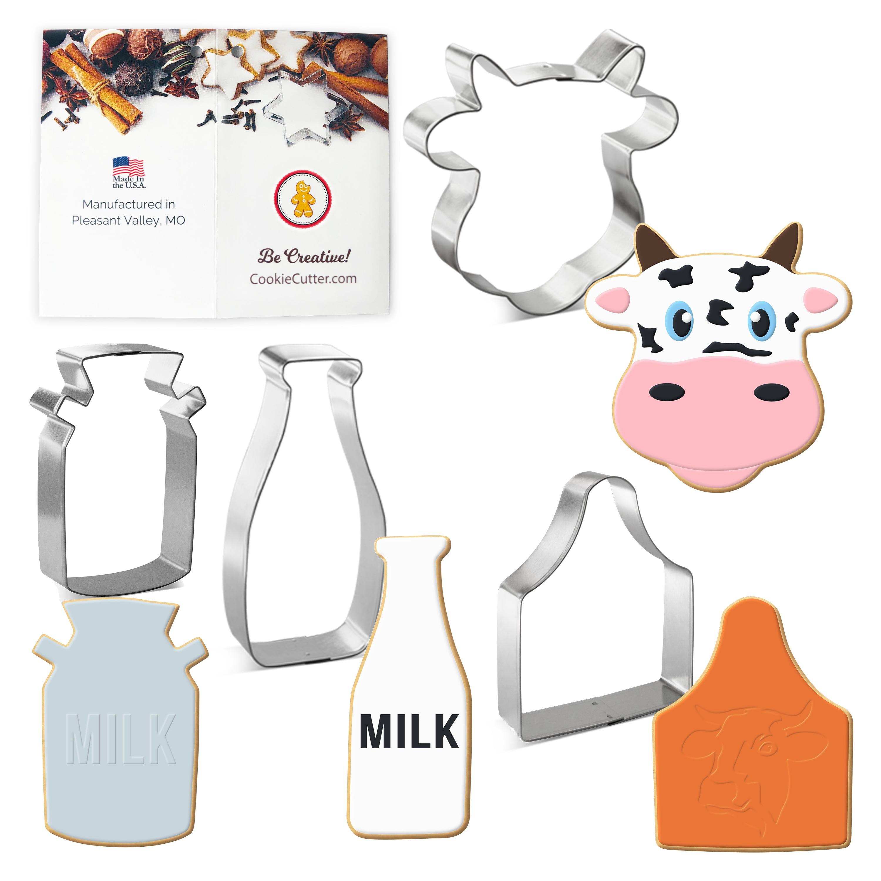 Dairy Farm Cow Tin-Plated Steel Cookie Cutter Set