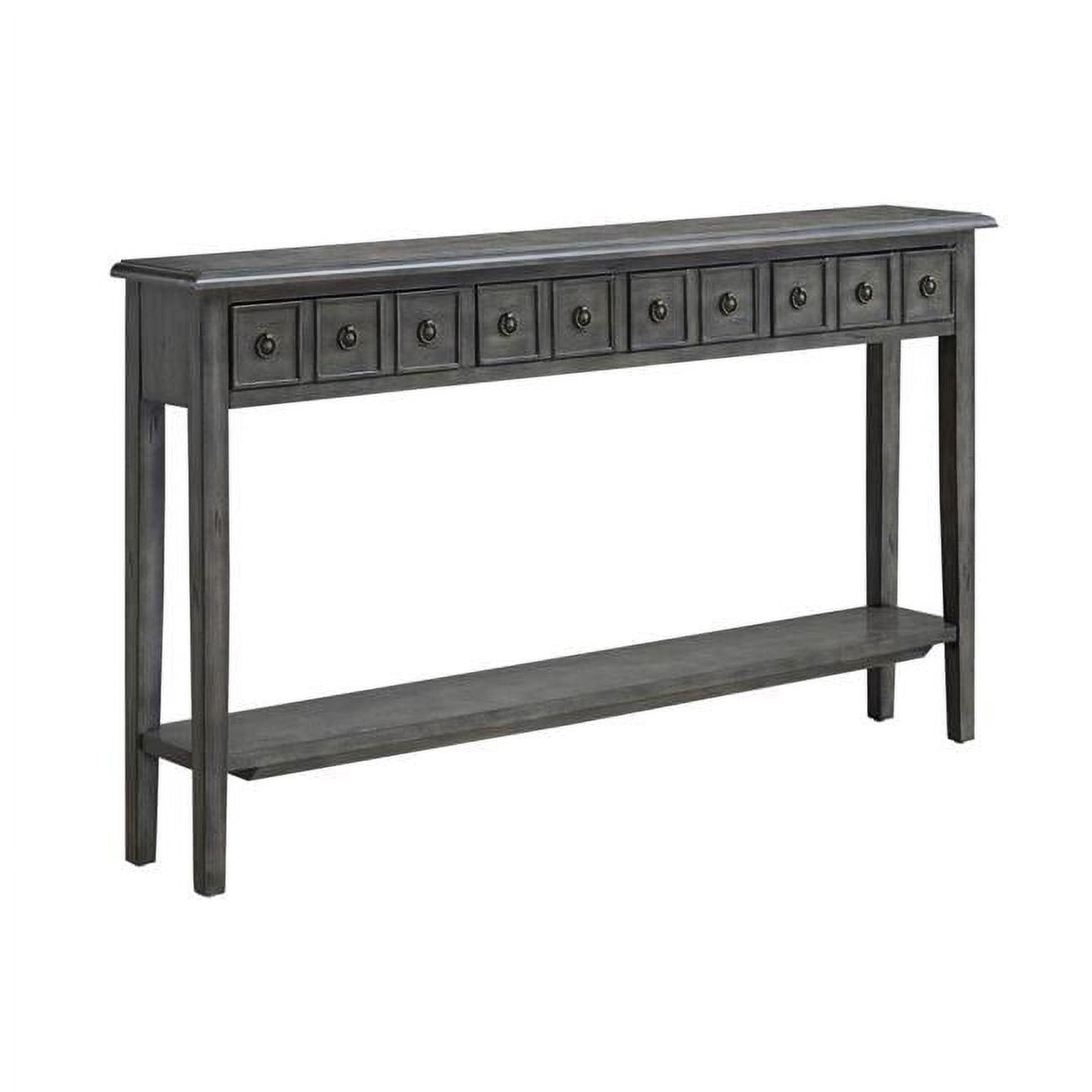 Daisy 60" Gray Birch Wood 4-Drawer Console Table