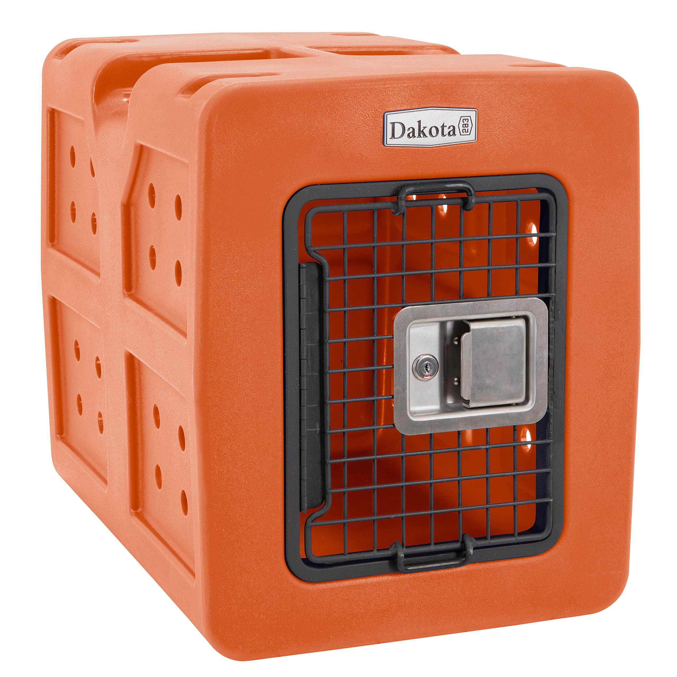 Extra Large Orange Polypropylene Dog Kennel with Framed Door