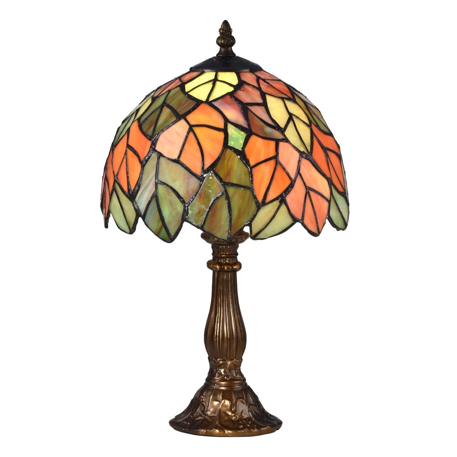 Cape Reinga Stained Glass and Bronze Accent Table Lamp