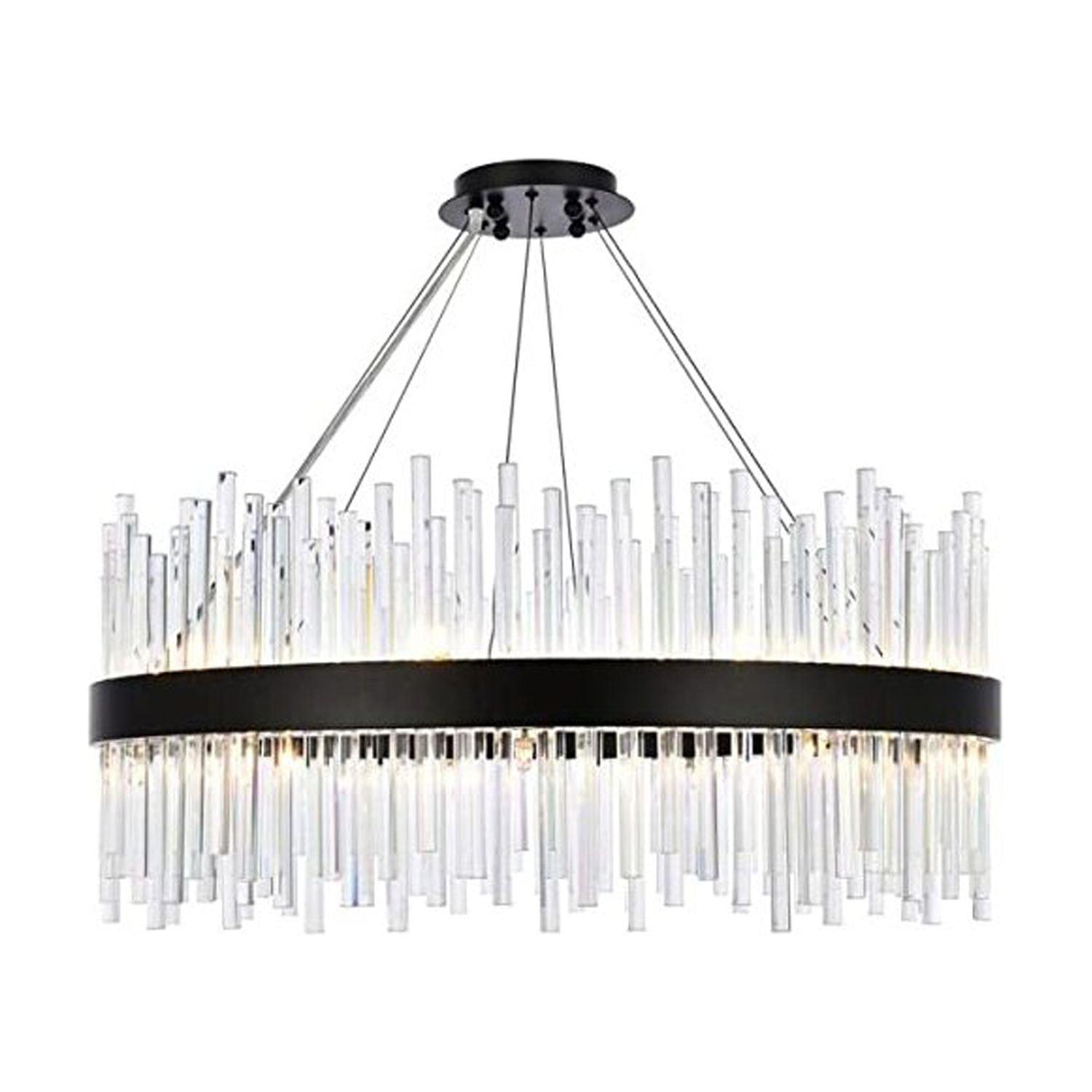 Elegant Lighting Dallas 18 - Light Chandelier in  Black