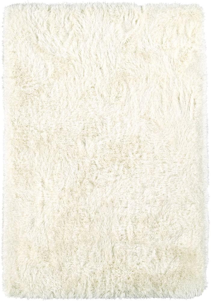 Ivory High Pile Tufted Shag Area Rug