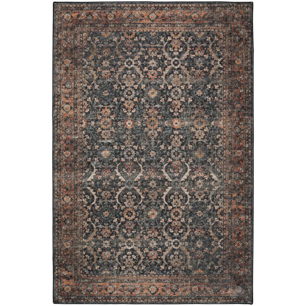 Charcoal Synthetic 9' x 12' Tufted Rectangular Rug with Non-Slip Backing