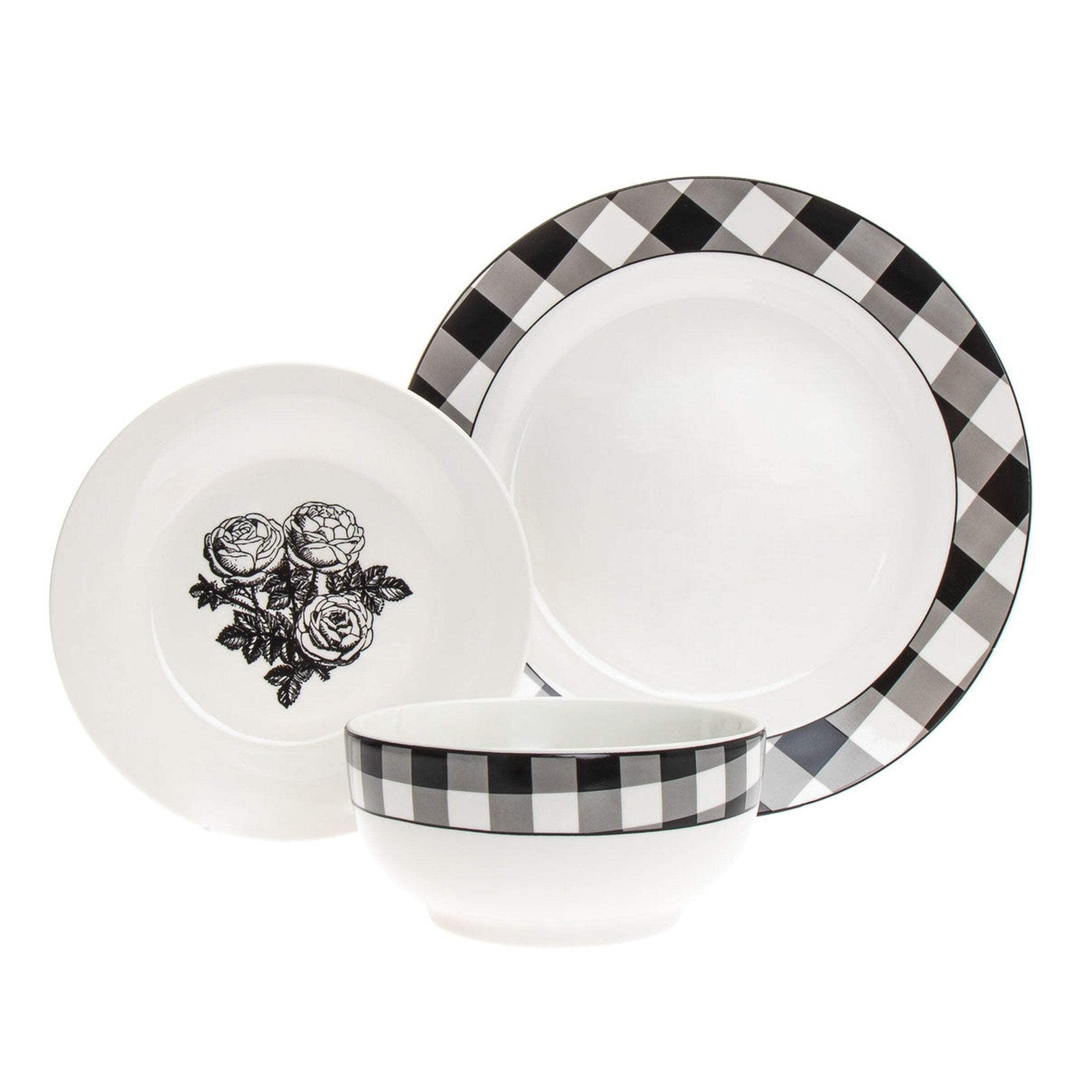 Godinger 12 Piece Dinnerware Set, Service for 4