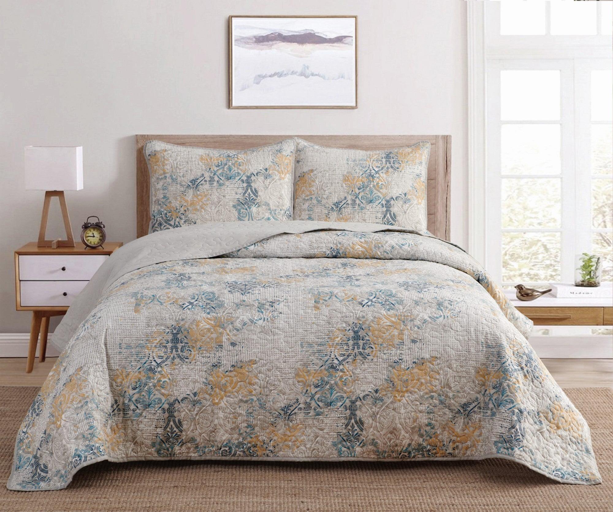 Bed Bath Fashions Dan River Reversible Printed Quilt Set (3 Piece) (Set of 3)