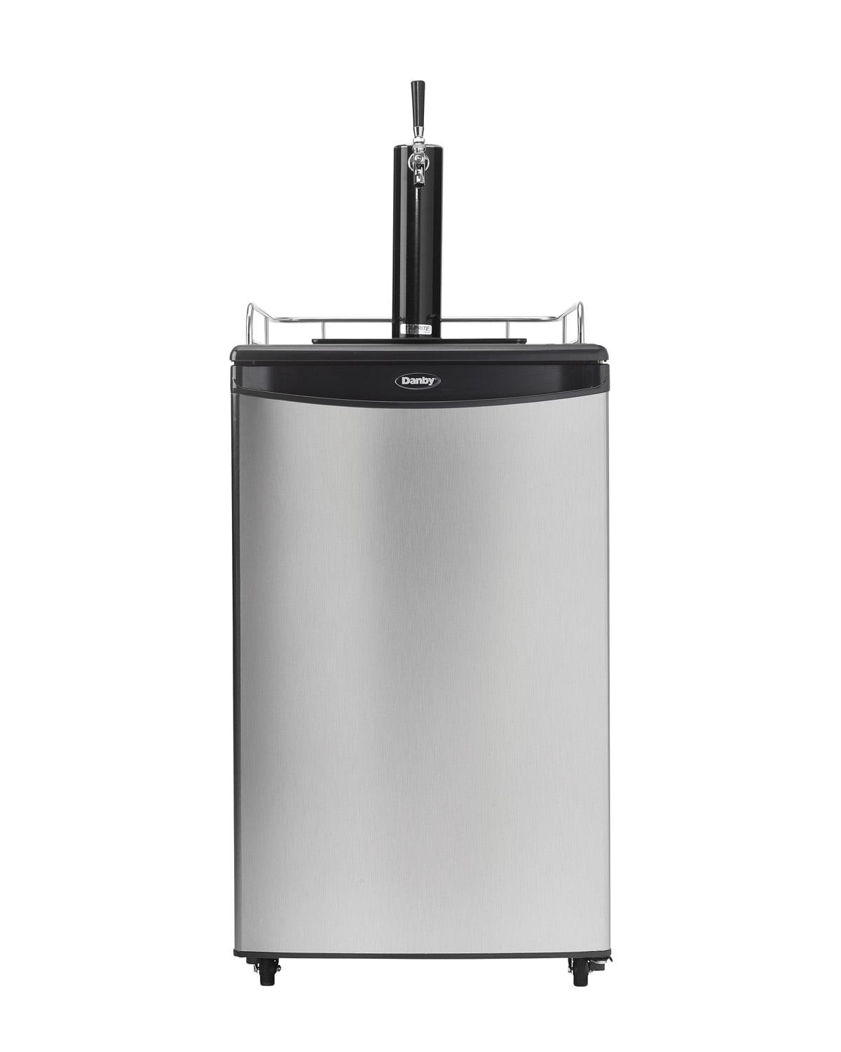 Danby Danby 5.4 Cubic Feet Silver Single Tap Half Barrel (Full Size) Freestanding Kegerator with Adjustable Temperature