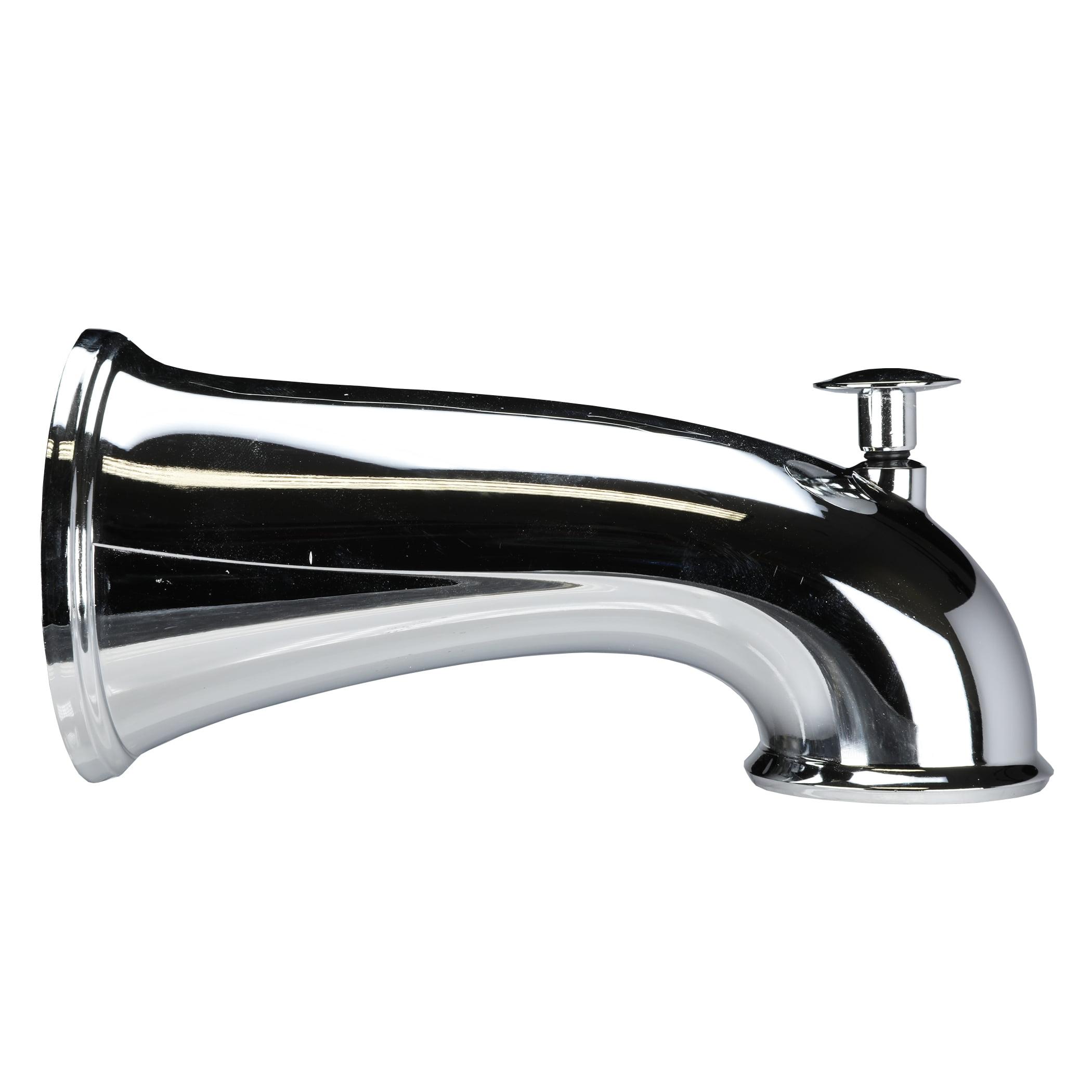 Chrome 6 Inch Tub Spout with Pull Up Diverter