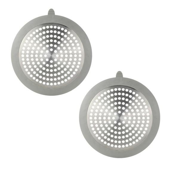 Danco Bathroom Sink/Bathtub Hair Catcher & Drain Protector in Stainless Steel (2-Pack)